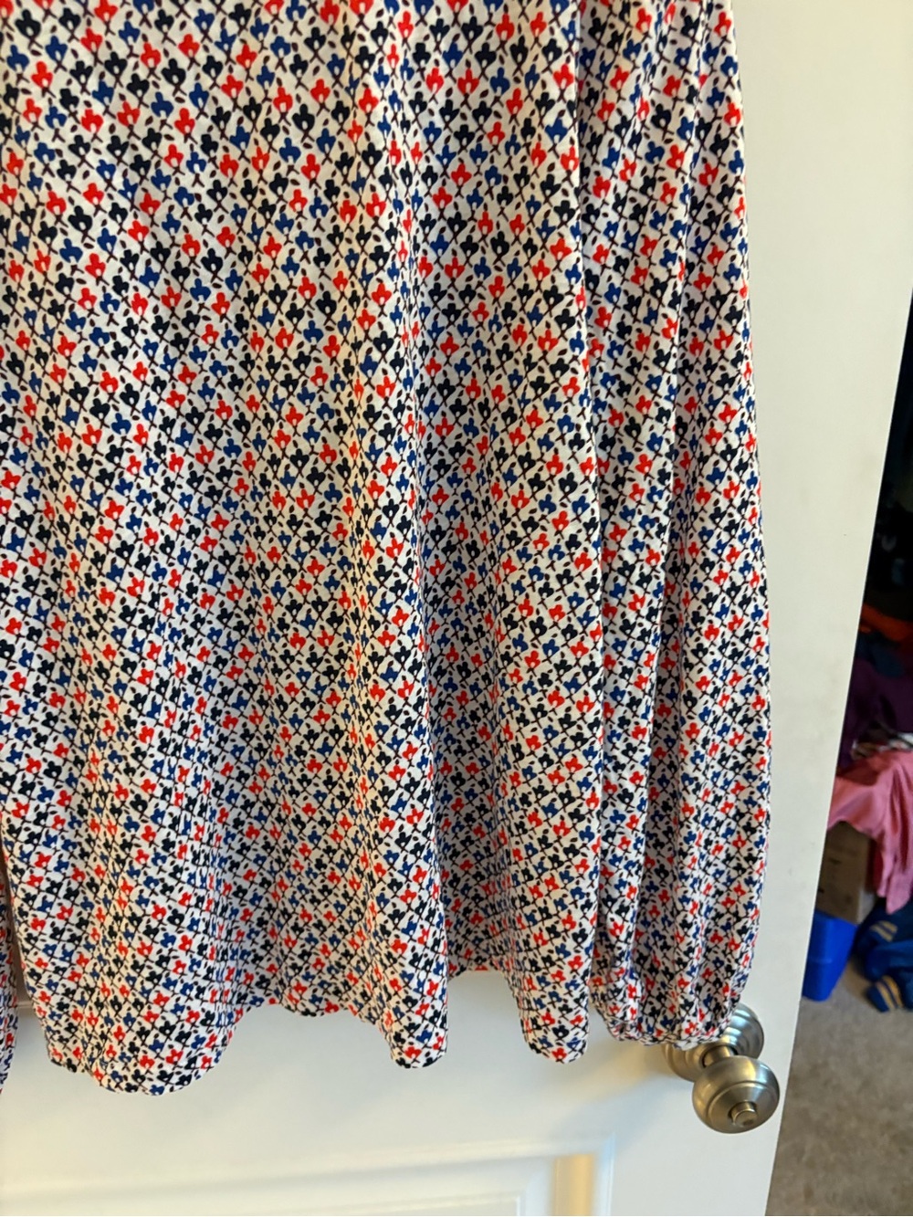 Boden Patterned Button-Front Blouse - Picture 11 of 16